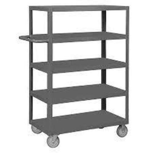 DESCRIPTION: (1) 5 SHELF UTILITY CART WITH HANDLE BRAND/MODEL: DURHAM INFORMATION: STEEL, GRAY SIZE: 30" X 48" X 56" RETAIL$: $1143.39 EA QTY: 1