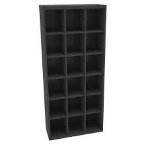 DESCRIPTION: (1) CUBBIE CABINET BRAND/MODEL: TENNSCO #39FP01 INFORMATION: GRAY SIZE: 34 1/2 IN X 13 1/2 IN X 78 IN, 18 COMPARTMENTS, 75 LB LOAD CAPACI