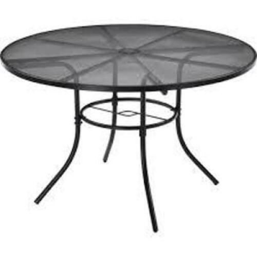 DESCRIPTION: (1) OUTDOOR DINING TABLE BRAND/MODEL: INTERION INFORMATION: MESH, STEEL SIZE: 48" RETAIL$: $99.99 EA QTY: 1