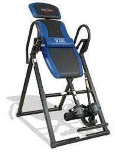 DESCRIPTION: (1) HEAT AND MASSAGE INVERSION TABLE BRAND/MODEL: BODY VISION INFORMATION: BLUE RETAIL$: $180.00 EA QTY: 1