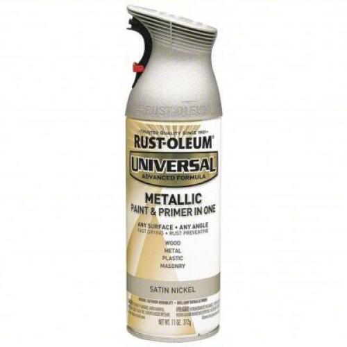 DESCRIPTION: (6) PAINT AND PRIMER ALL IN ONE BRAND/MODEL: RUST-OLEUM #40PM75 INFORMATION: SATIN NICKEL SIZE: 11 OZ RETAIL$: $20.60 EA QTY: 6