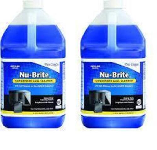 DESCRIPTION: (2) CONDENSER COIL CLEANER BRAND/MODEL: NU-CALGON NU-BRITE SIZE: 1 GALLON RETAIL$: $31.95 EA QTY: 2