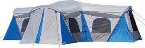 DESCRIPTION: (1) CABIN TENT BRAND/MODEL: OZARK TRAIL INFORMATION: BLUE SIZE: 16 PERSON RETAIL$: $300.00 EA QTY: 1