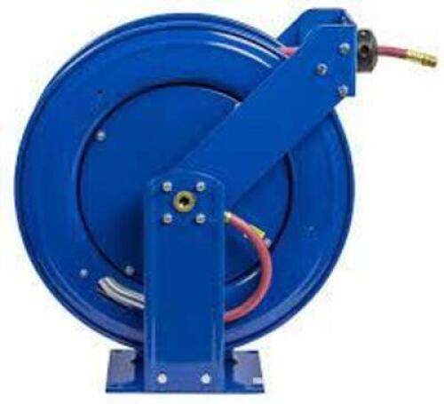 DESCRIPTION: (1) SPRING RETURN HOSE REEL BRAND/MODEL: COXREELS #29RE51 INFORMATION: BLUE SIZE: 1/2" X 75' WITH SPRING RETAIL$: $1019.81 EA QTY: 1