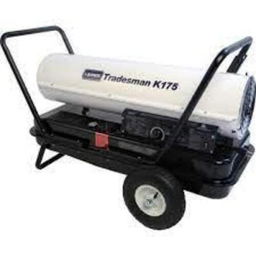 DESCRIPTION: (1) PORTABLE OIL-FIRED HEATER BRAND/MODEL: TRADESMAN #CP175FK INFORMATION: WHITE SIZE: 175,000 BTU RETAIL$: $523.06 EA QTY: 1