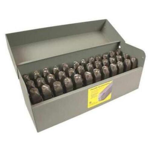 DESCRIPTION: (1) STEEL STAMP SET BRAND/MODEL: HANSON #25689 SIZE: 5/16", 36 CT RETAIL$: $216.99 EA QTY: 1