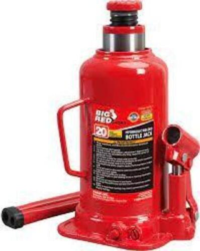 DESCRIPTION: (1) AIR HYDRAULIC BOTTLE JACK BRAND/MODEL: TORIN INFORMATION: BIG RED SIZE: 20 TON CAPACITY RETAIL$: $142.3.8 EA QTY: 1
