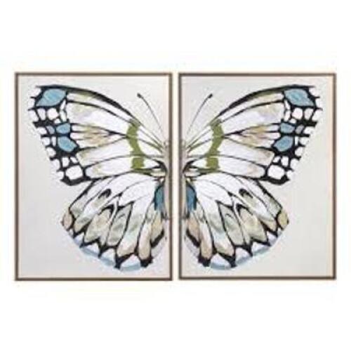 DESCRIPTION: (1) SET OF (2) PAINTING WALL HANGINGS BRAND/MODEL: ICANVAS INFORMATION: BUTTERFLY SIZE: BUTTERFLY'S KISS BY ISABELLE Z RETAIL$: $195.00 T