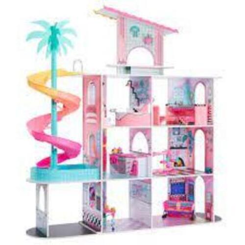 DESCRIPTION: (1) OMG FASHION HOUSE DOLL HOUSE BRAND/MODEL: LOL SURPRISE INFORMATION: PINK SIZE: 6 ROOMS RETAIL$: $139.99 EA QTY: 1