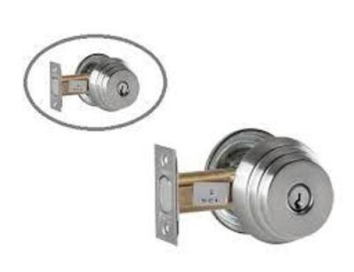 DESCRIPTION: (1) DEADBOLT LOCK, DOUBLE CYLINDER BRAND/MODEL: ARROW SECURITY INFORMATION: CHROME RETAIL$: $62.70 EA QTY: 1