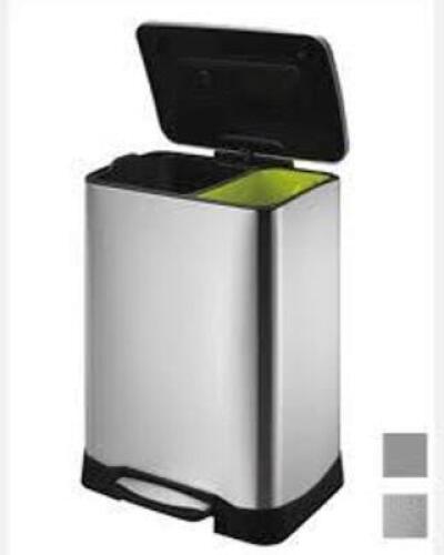 DESCRIPTION: (1) STEP TRASH CAN BRAND/MODEL: EKO INFORMATION: STAINLESS SIZE: DOUBLE LINER RETAIL$: $65.15 EA QTY: 1