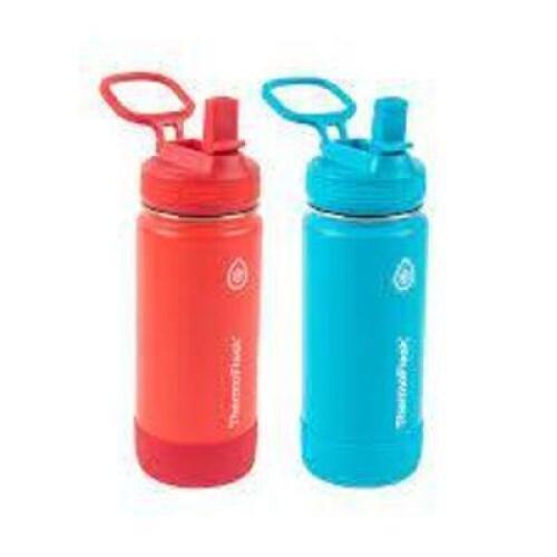 DESCRIPTION: (1) SET OF (2) INSULATED TUMBLER BRAND/MODEL: THERMOFLASK INFORMATION: RED AND GREY SIZE: 40 OZ RETAIL$: $23.99 EA QTY: 1