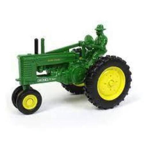 DESCRIPTION: (1) TOY MODEL A TRACTOR WITH FARMER BRAND/MODEL: JOHN DEERE #457270TP INFORMATION: GREEN SIZE: 1/32 RETAIL$: $35.00 EA QTY: 1