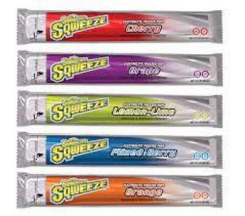 DESCRIPTION: (1) CASE OF (150) FREEZER POPS BRAND/MODEL: SQWINCHER #1UFK7 INFORMATION: ASSORTED FLAVORS RETAIL$: $61.75 EA QTY: 1