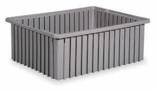 DESCRIPTION: (2) DIVIDER BOX BRAND/MODEL: AKRO-MILS #4W028 SIZE: 1.3 cu ft, 22 3/8 in x 17 3/8 in x 8 in, Gray, Plastic, 11 Long Divider Slots RETAIL$