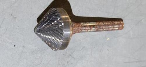 DESCRIPTION: (1) SK-9 ABRASIVE CONE BURR BRAND/MODEL: SGS 15103 SIZE: 1/4" SD 1" DIA RETAIL$: 73.69 EA QTY: 1