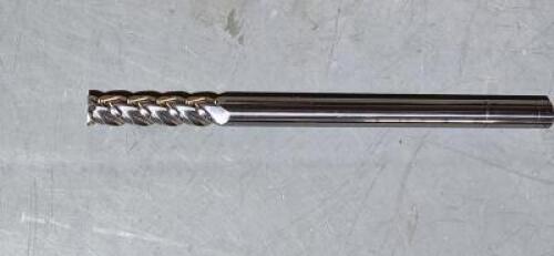 DESCRIPTION: (3) SOLID CARBIDE CORNER RADIUS END MILL BRAND/MODEL: ACCUPRO 12183719 SIZE: 1/2" DIA 1-1/2" LOC 1/8" RAD RETAIL$: 233.66 EA QTY: 3