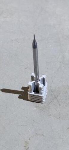 DESCRIPTION: (2) SOLID CARBIDE CORNER RADIUS END MILLS BRAND/MODEL: HARVEY TOOL 53625-C6 SIZE: 50.00 E RETAIL$: 0.025" dia 1.8" loc 0.1MM rad QTY: 2