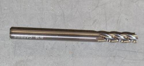 DESCRIPTION: (1) SOLID CARBIDE SQ END MILL BRAND/MODEL: HERTEL 88246335 SIZE: 3/16' DIA 3/4" LOC RETAIL$: $13.26 QTY: 1
