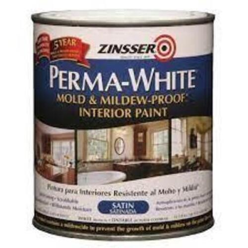 DESCRIPTION: (4) MOLD AND MILDEW PROOF INTERIOR PAINT BRAND/MODEL: ZINSSER INFORMATION: SATIN WHITE SIZE: 1 PT RETAIL$: $20.00 EA QTY: 4