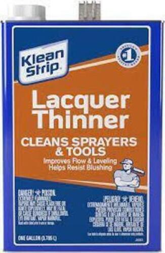 DESCRIPTION: (1) LACQUER THINNER BRAND/MODEL: KLEAN STRIP SIZE: 1 GALLON RETAIL$: $30.00 EA QTY: 1