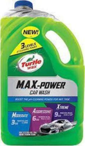 DESCRIPTION: (1) MAX POWER CAR WASH LIQUID BRAND/MODEL: TURTLE WAX SIZE: 1 GALLON RETAIL$: $7.98 EA QTY: 1