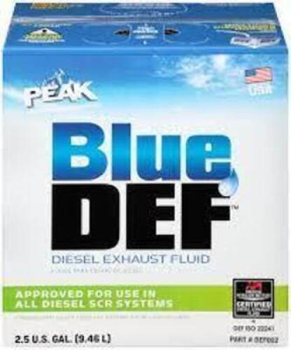 DESCRIPTION: (2) DIESEL EXHAUST FLUID BRAND/MODEL: PEAK #48RH22 SIZE: 2.5 GAL RETAIL$: $18.63 EA QTY: 2