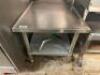24" X 24" STAINLESS LOW BOY EQUIPMENT STAND