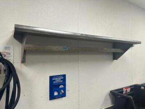 48" STAINLESS WALL SHELF W/ POT RACK