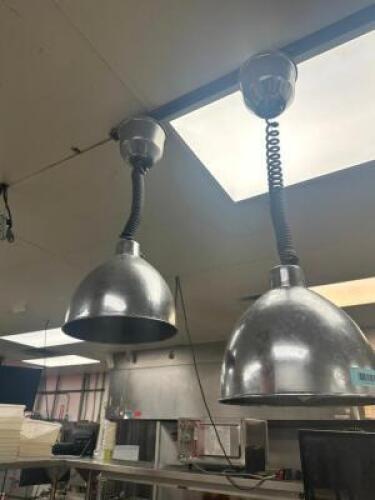 (2) 250 WATT CEILING MOUNTED PENDANT HEAT LAMPS