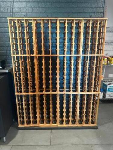 216 BOTTLE WOODEN WINE RACK