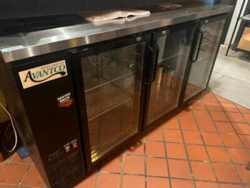 AVANTCO 72" GLASS DOOR BACK BAR COOLER