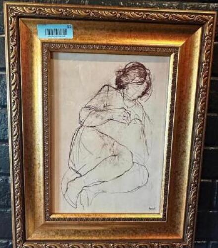 19" X 16" FRAMED PRINT.