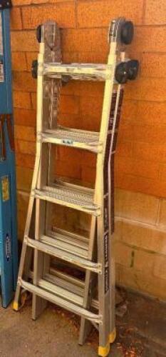ADJUSTABLE TYPE 1A ALUMINUM GORILLA LADDER.