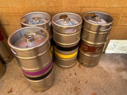 (4) EMPTY HALF BARREL KEGS