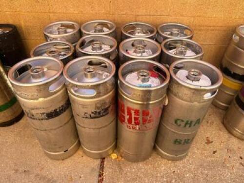 (12) EMPTY QUARTER BARRELS KEGS