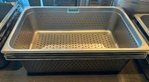 (4) FULL SIZE SLOTTED STAINLESS INSERTS