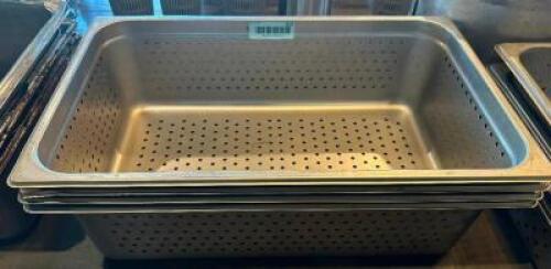 (4) FULL SIZE SLOTTED STAINLESS INSERTS