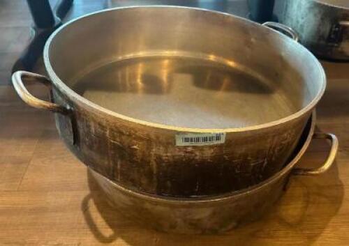 (2) 20" ALUMINUM ROASTING PANS