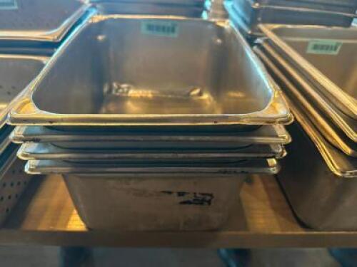 (4) HALF SIZE STAINLESS INSERTS
