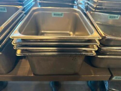 (4) HALF SIZE STAINLESS INSERTS