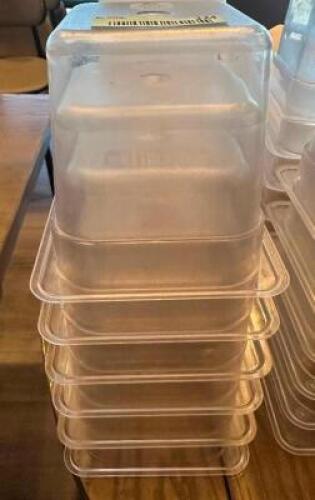 (6) 1/6 SIZE PLASTIC INSERTS.