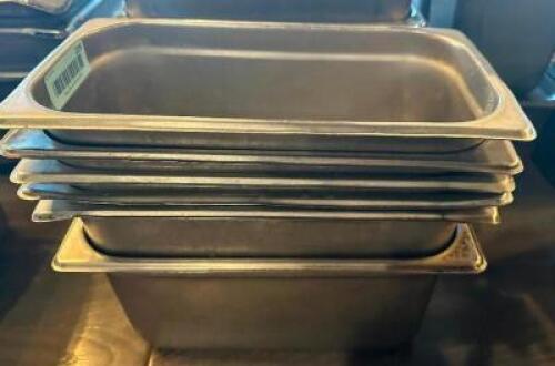 (6) 1/3 SIZE STAINLESS INSERTS.