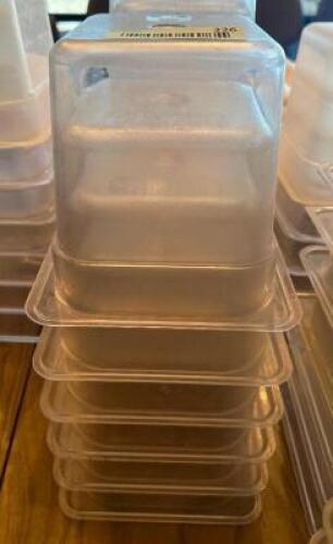(6) 1/6 SIZE PLASTIC INSERTS.