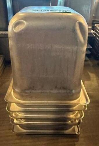 (6) 1/6 SIZE STAINLESS INSERTS.