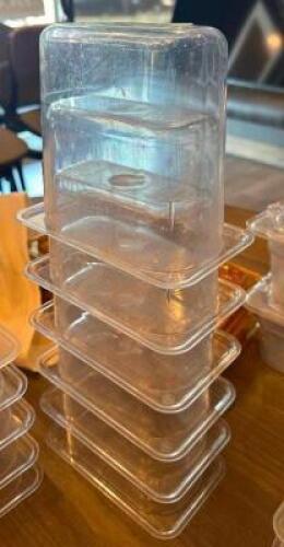 (6) 1/9 SIZE PLASTIC INSERTS