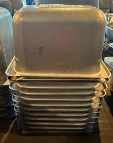 (12) 1/9TH SIZE STAINLESS INSERTS.