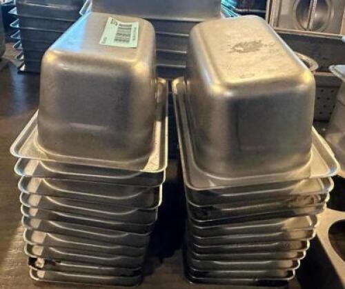 (16) 1/9TH SIZE STAINLESS INSERTS.