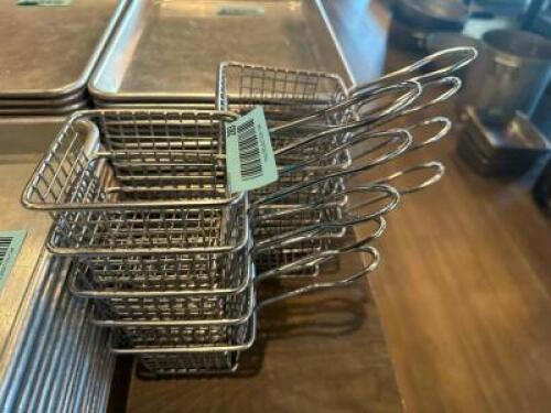 (10) SMALL STAINLESS WIRE BASKETS W/ HANDLES