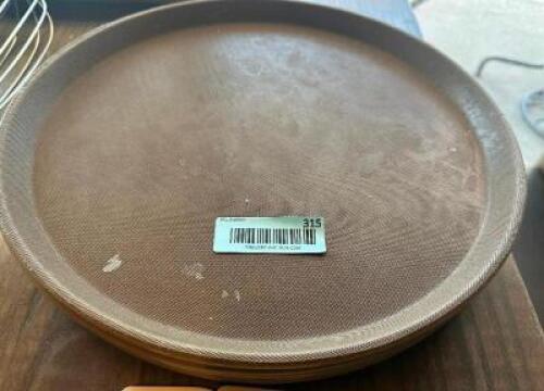 (4) 15" DRINK TRAYS - BROWN.